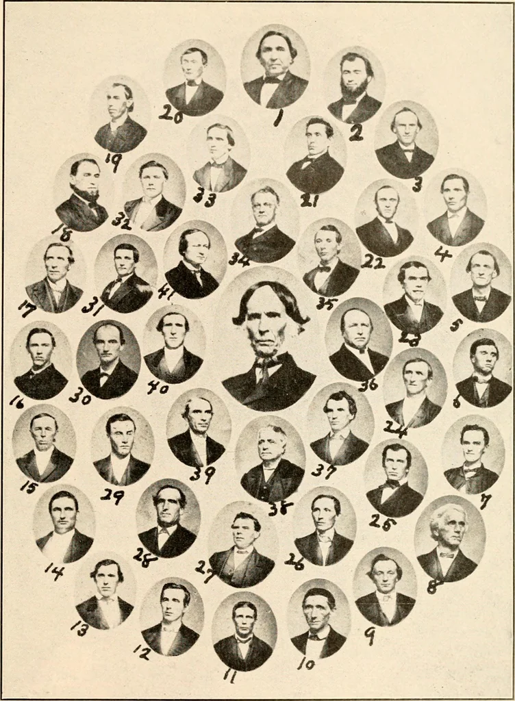 An illustration from Historical data and life sketches of the deceased ministers of the Indiana Conference of the Evangelical Association, 1835 to 1915, 1915, leaf 30