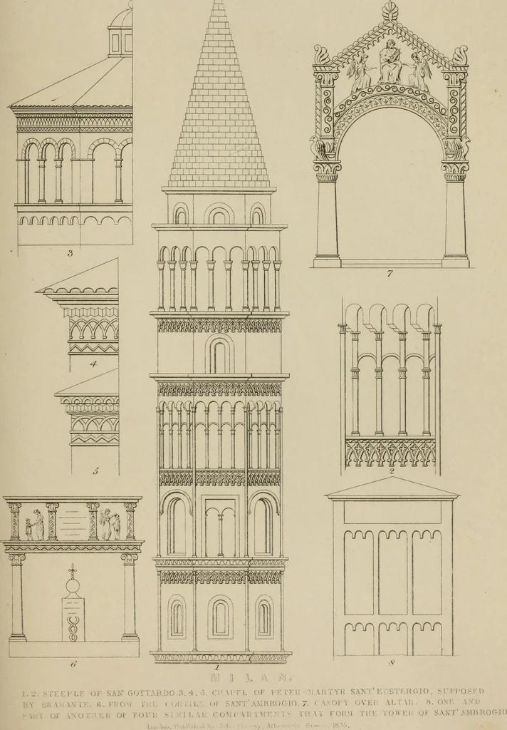 An illustration from An historical essay on architecture, 1835, leaf 144