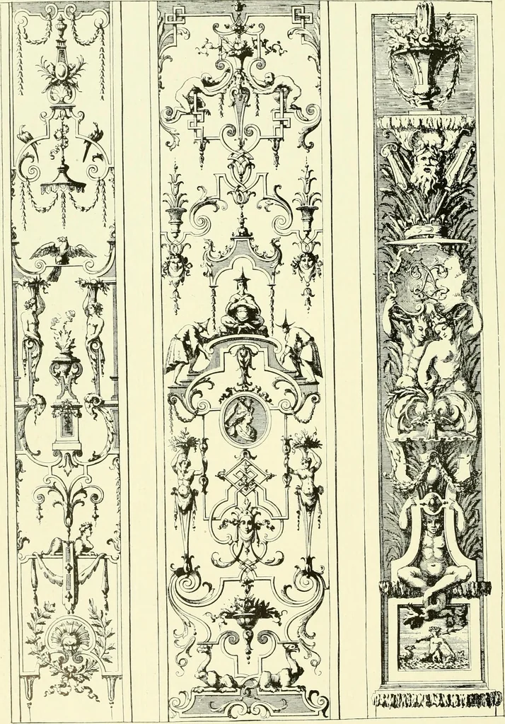 An illustration from An historical guide to French interiors, furniture, decoration, woodwork & allied arts during the last half of the seventeenth century, the whole of the eighteenth century, and the earlier part of the nineteenth, 1903, leaf 101
