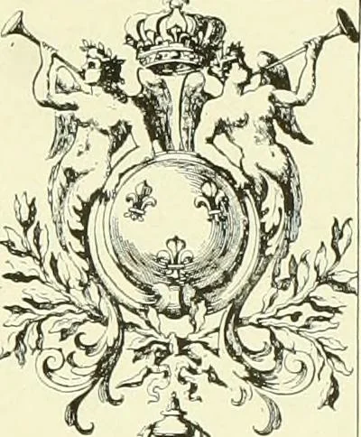 An illustration from An historical guide to French interiors, furniture, decoration, woodwork & allied arts during the last half of the seventeenth century, the whole of the eighteenth century, and the earlier part of the nineteenth, 1903, leaf 102