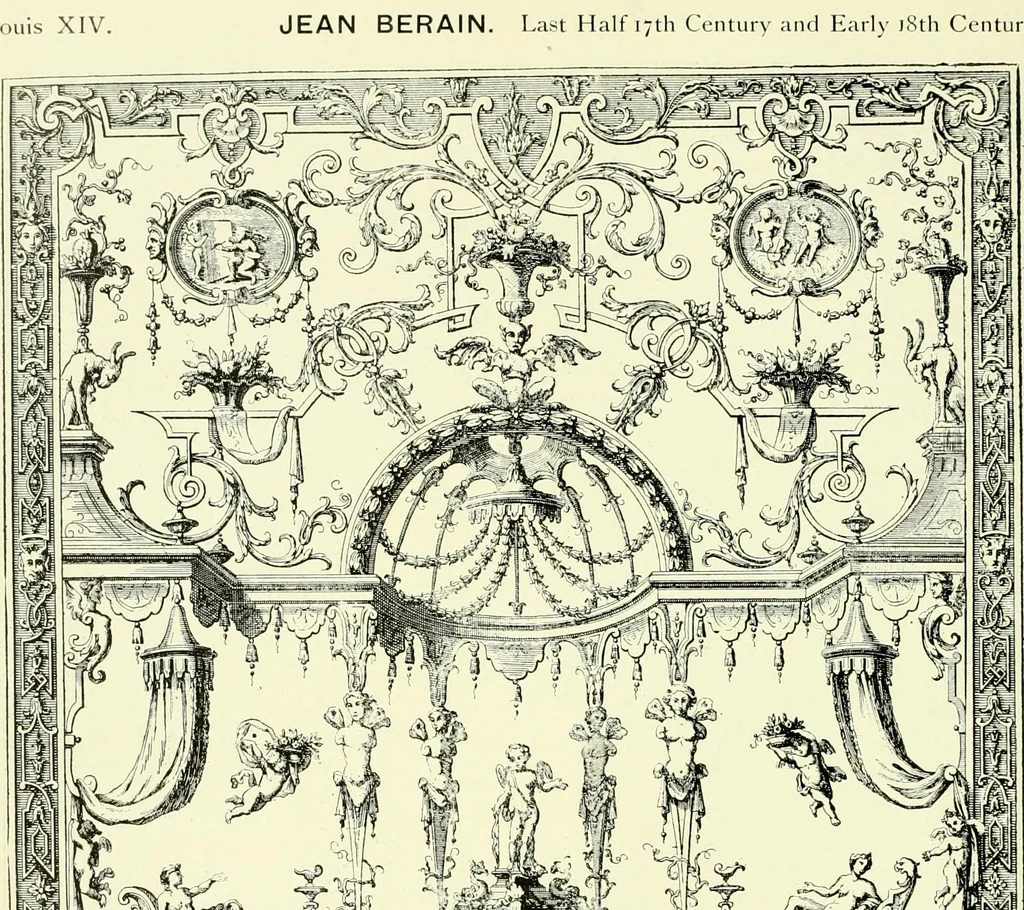 An illustration from An historical guide to French interiors, furniture, decoration, woodwork & allied arts during the last half of the seventeenth century, the whole of the eighteenth century, and the earlier part of the nineteenth, 1903, leaf 111
