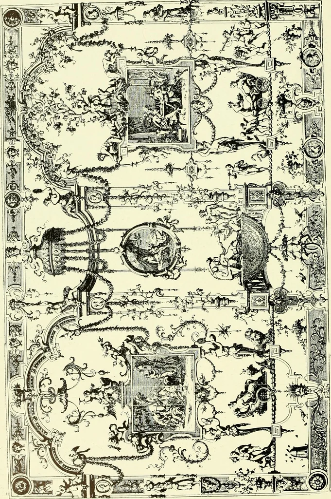 An illustration from An historical guide to French interiors, furniture, decoration, woodwork & allied arts during the last half of the seventeenth century, the whole of the eighteenth century, and the earlier part of the nineteenth, 1903, leaf 115