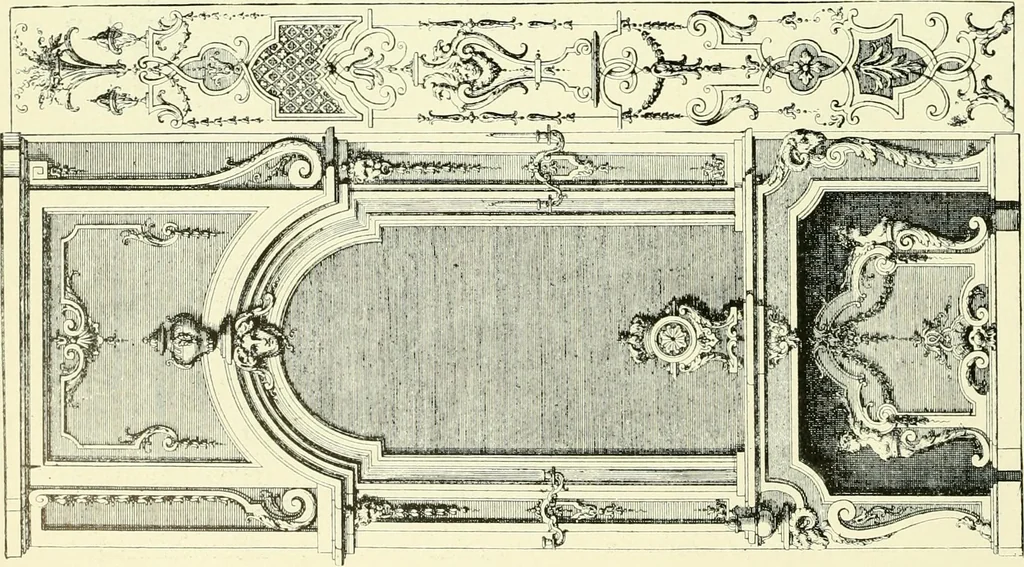 An illustration from An historical guide to French interiors, furniture, decoration, woodwork & allied arts during the last half of the seventeenth century, the whole of the eighteenth century, and the earlier part of the nineteenth, 1903, leaf 119