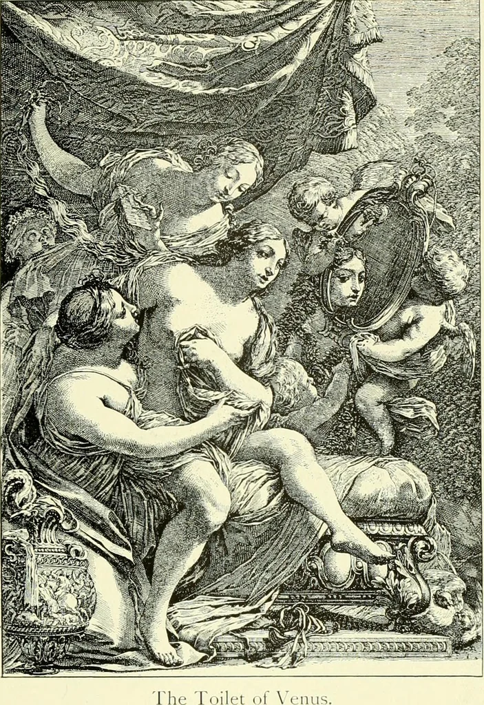 An illustration from An historical guide to French interiors, furniture, decoration, woodwork & allied arts during the last half of the seventeenth century, the whole of the eighteenth century, and the earlier part of the nineteenth, 1903, leaf 12