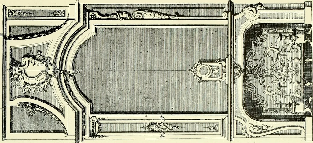 An illustration from An historical guide to French interiors, furniture, decoration, woodwork & allied arts during the last half of the seventeenth century, the whole of the eighteenth century, and the earlier part of the nineteenth, 1903, leaf 120