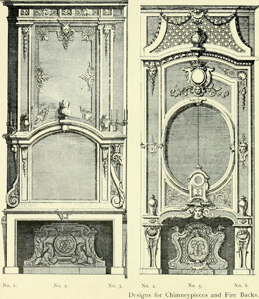 An illustration from An historical guide to French interiors, furniture, decoration, woodwork & allied arts during the last half of the seventeenth century, the whole of the eighteenth century, and the earlier part of the nineteenth, 1903, leaf 120