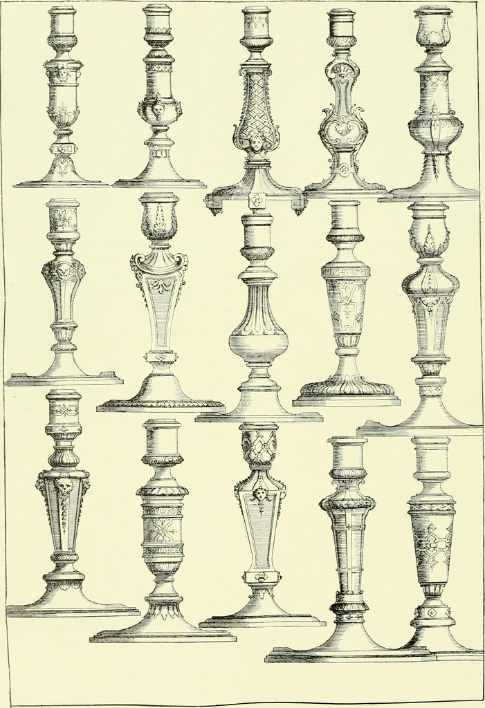 An illustration from An historical guide to French interiors, furniture, decoration, woodwork & allied arts during the last half of the seventeenth century, the whole of the eighteenth century, and the earlier part of the nineteenth, 1903, leaf 121