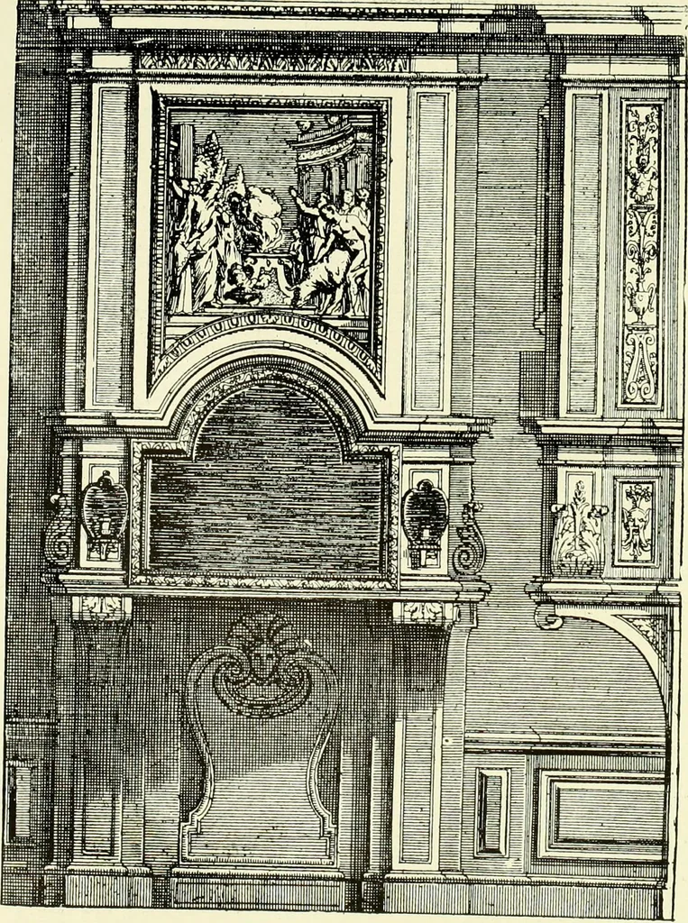 An illustration from An historical guide to French interiors, furniture, decoration, woodwork & allied arts during the last half of the seventeenth century, the whole of the eighteenth century, and the earlier part of the nineteenth, 1903, leaf 128