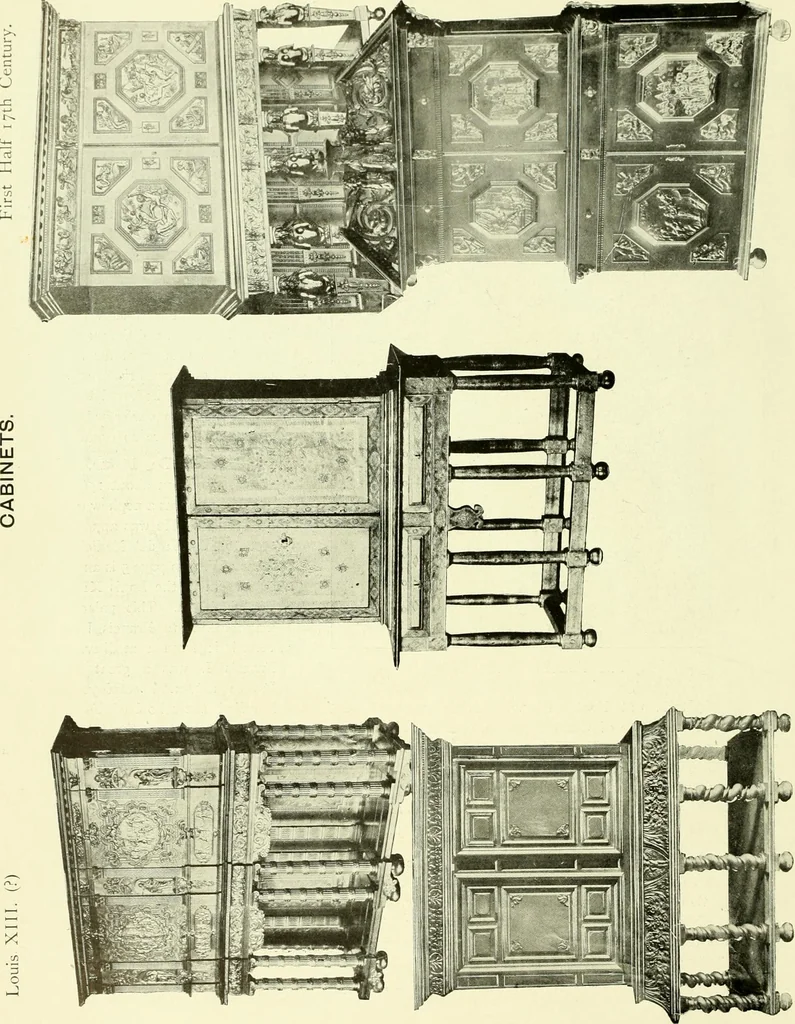 An illustration from An historical guide to French interiors, furniture, decoration, woodwork & allied arts during the last half of the seventeenth century, the whole of the eighteenth century, and the earlier part of the nineteenth, 1903, leaf 13
