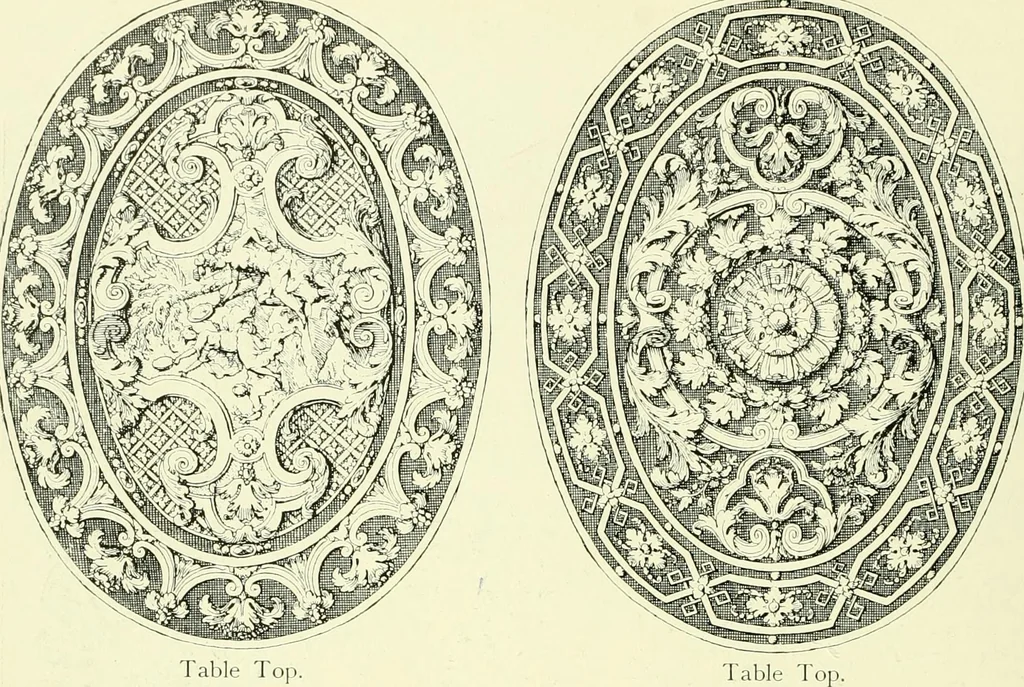 An illustration from An historical guide to French interiors, furniture, decoration, woodwork & allied arts during the last half of the seventeenth century, the whole of the eighteenth century, and the earlier part of the nineteenth, 1903, leaf 137