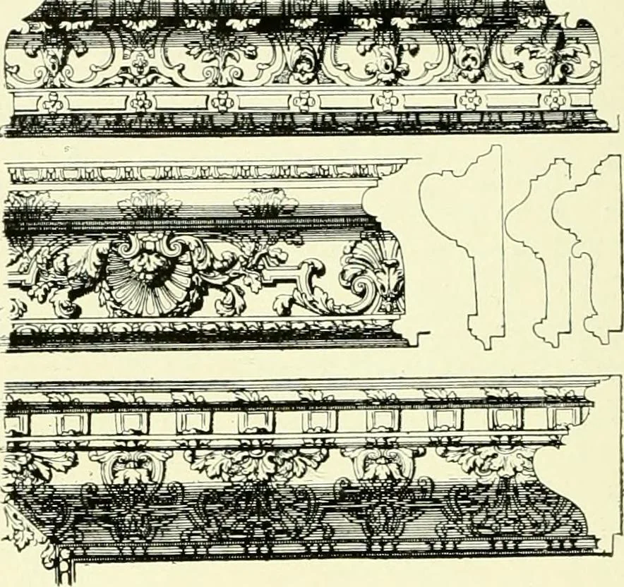 An illustration from An historical guide to French interiors, furniture, decoration, woodwork & allied arts during the last half of the seventeenth century, the whole of the eighteenth century, and the earlier part of the nineteenth, 1903, leaf 145