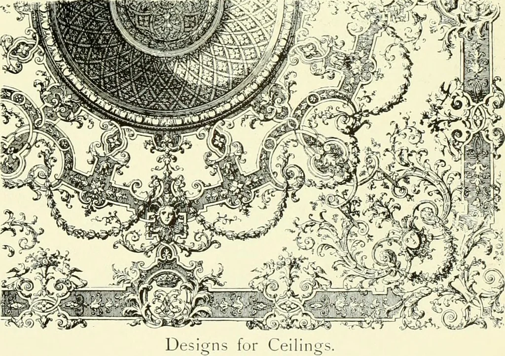An illustration from An historical guide to French interiors, furniture, decoration, woodwork & allied arts during the last half of the seventeenth century, the whole of the eighteenth century, and the earlier part of the nineteenth, 1903, leaf 146