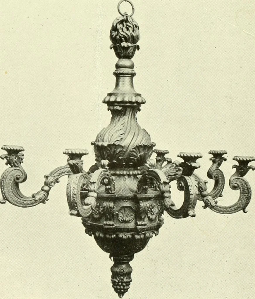 An illustration from An historical guide to French interiors, furniture, decoration, woodwork & allied arts during the last half of the seventeenth century, the whole of the eighteenth century, and the earlier part of the nineteenth, 1903, leaf 152