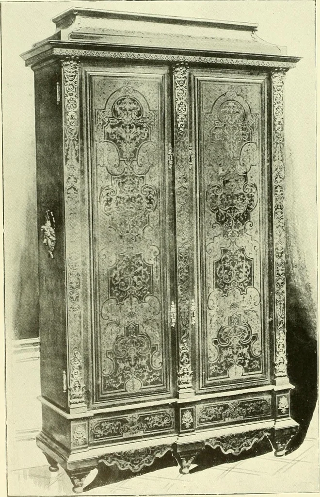 An illustration from An historical guide to French interiors, furniture, decoration, woodwork & allied arts during the last half of the seventeenth century, the whole of the eighteenth century, and the earlier part of the nineteenth, 1903, leaf 153