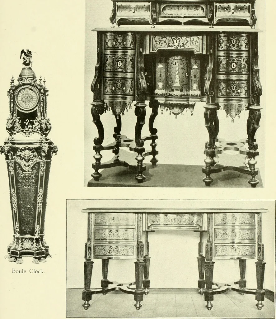 An illustration from An historical guide to French interiors, furniture, decoration, woodwork & allied arts during the last half of the seventeenth century, the whole of the eighteenth century, and the earlier part of the nineteenth, 1903, leaf 156