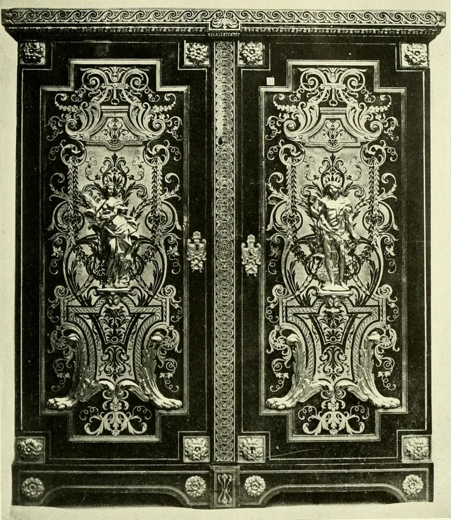 An illustration from An historical guide to French interiors, furniture, decoration, woodwork & allied arts during the last half of the seventeenth century, the whole of the eighteenth century, and the earlier part of the nineteenth, 1903, leaf 158