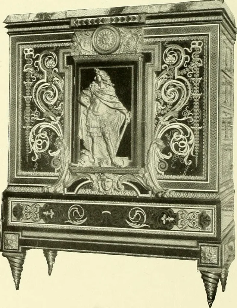 An illustration from An historical guide to French interiors, furniture, decoration, woodwork & allied arts during the last half of the seventeenth century, the whole of the eighteenth century, and the earlier part of the nineteenth, 1903, leaf 159