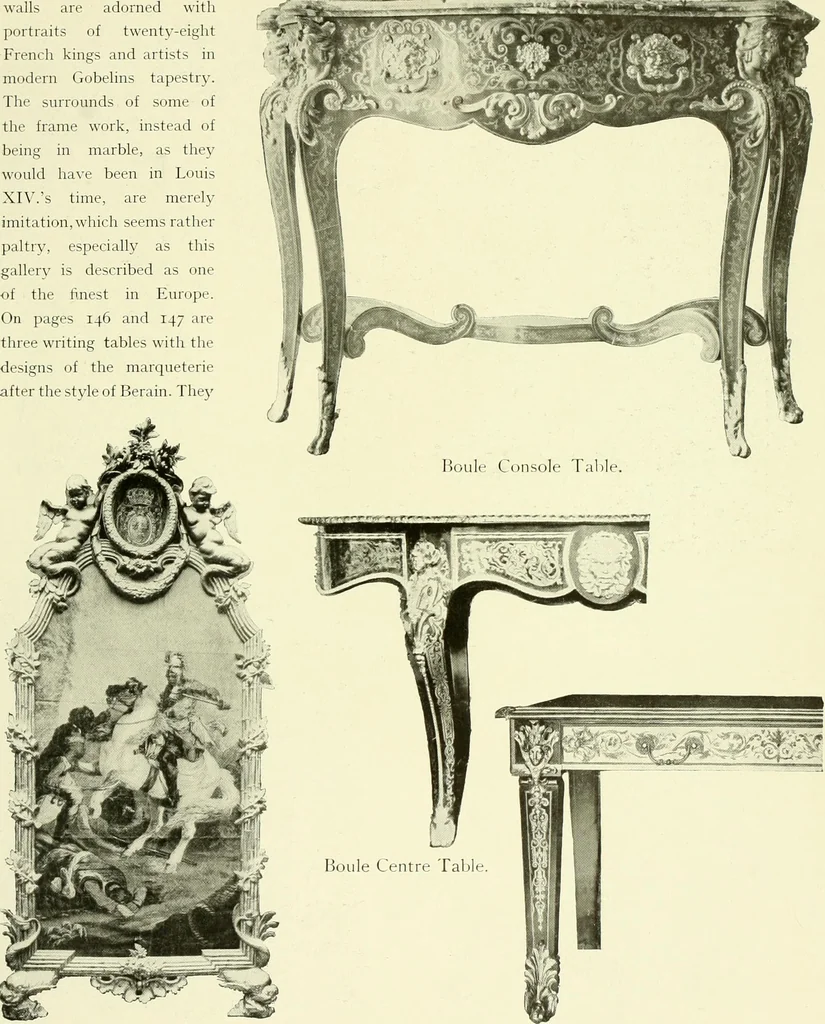 An illustration from An historical guide to French interiors, furniture, decoration, woodwork & allied arts during the last half of the seventeenth century, the whole of the eighteenth century, and the earlier part of the nineteenth, 1903, leaf 160