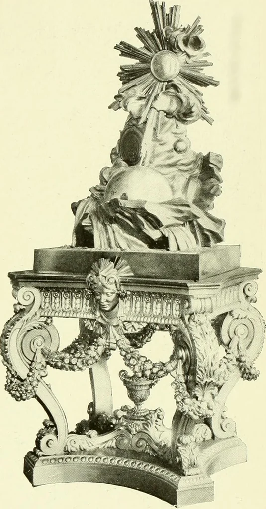 An illustration from An historical guide to French interiors, furniture, decoration, woodwork & allied arts during the last half of the seventeenth century, the whole of the eighteenth century, and the earlier part of the nineteenth, 1903, leaf 162