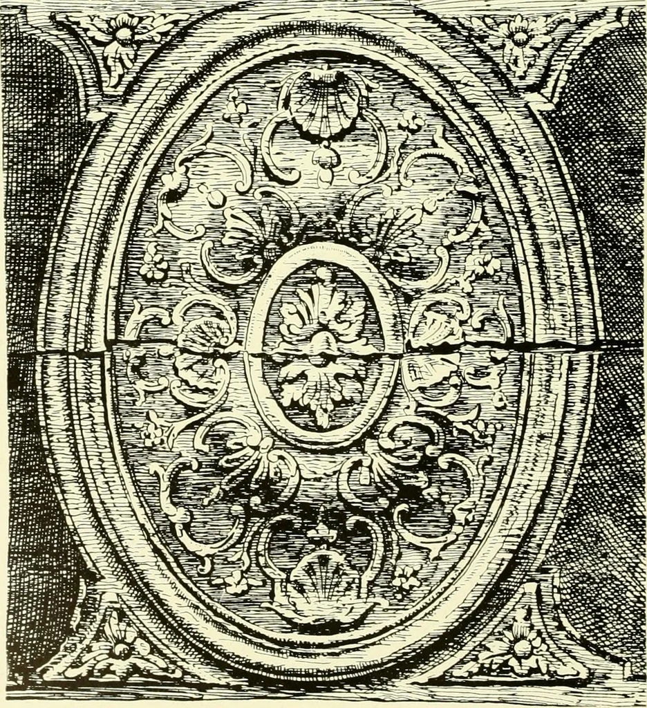 An illustration from An historical guide to French interiors, furniture, decoration, woodwork & allied arts during the last half of the seventeenth century, the whole of the eighteenth century, and the earlier part of the nineteenth, 1903, leaf 163