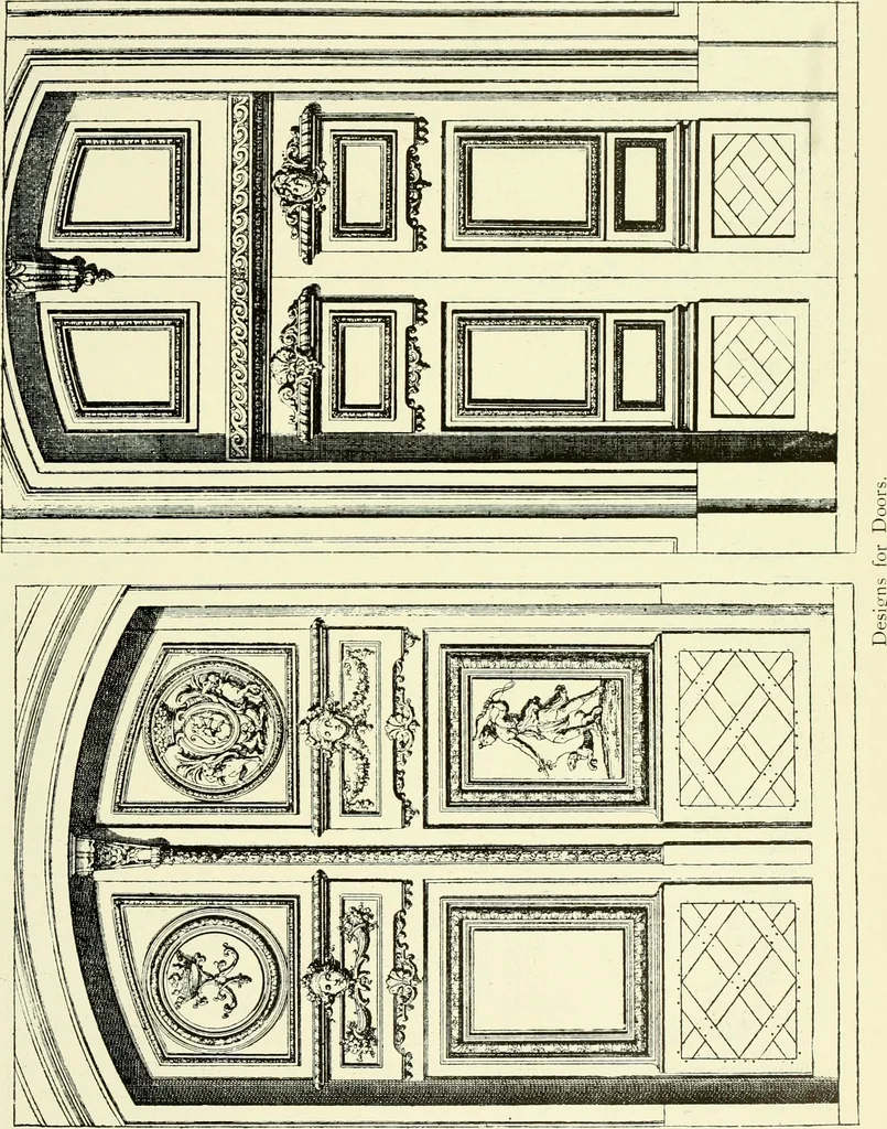 An illustration from An historical guide to French interiors, furniture, decoration, woodwork & allied arts during the last half of the seventeenth century, the whole of the eighteenth century, and the earlier part of the nineteenth, 1903, leaf 164