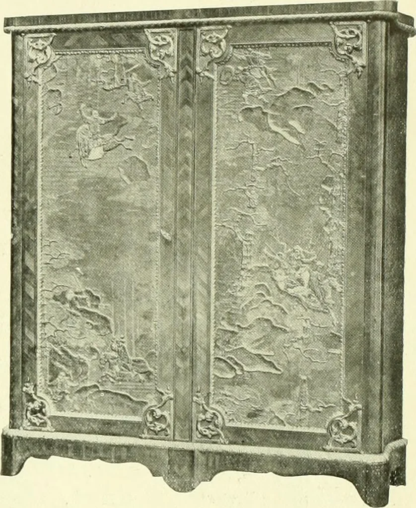 An illustration from An historical guide to French interiors, furniture, decoration, woodwork & allied arts during the last half of the seventeenth century, the whole of the eighteenth century, and the earlier part of the nineteenth, 1903, leaf 170