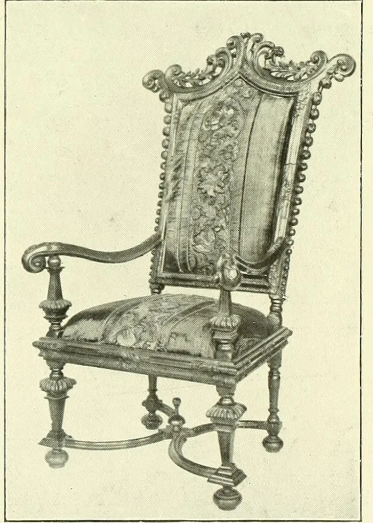 An illustration from An historical guide to French interiors, furniture, decoration, woodwork & allied arts during the last half of the seventeenth century, the whole of the eighteenth century, and the earlier part of the nineteenth, 1903, leaf 170