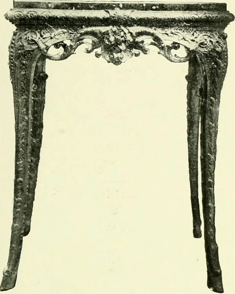 An illustration from An historical guide to French interiors, furniture, decoration, woodwork & allied arts during the last half of the seventeenth century, the whole of the eighteenth century, and the earlier part of the nineteenth, 1903, leaf 172