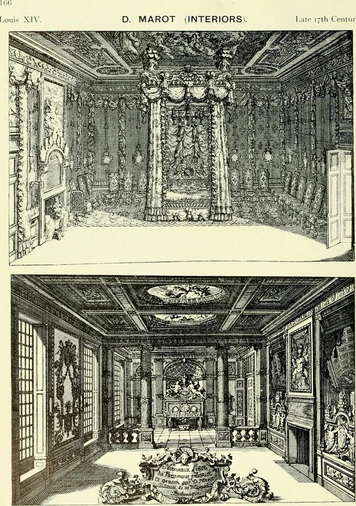 An illustration from An historical guide to French interiors, furniture, decoration, woodwork & allied arts during the last half of the seventeenth century, the whole of the eighteenth century, and the earlier part of the nineteenth, 1903, leaf 175