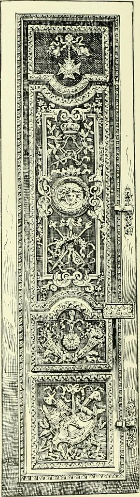 An illustration from An historical guide to French interiors, furniture, decoration, woodwork & allied arts during the last half of the seventeenth century, the whole of the eighteenth century, and the earlier part of the nineteenth, 1903, leaf 181