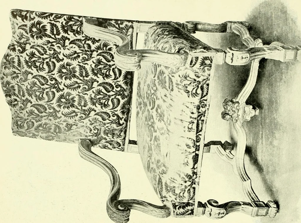 An illustration from An historical guide to French interiors, furniture, decoration, woodwork & allied arts during the last half of the seventeenth century, the whole of the eighteenth century, and the earlier part of the nineteenth, 1903, leaf 191