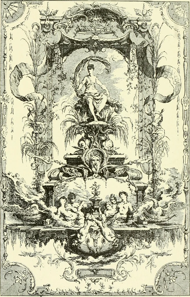 An illustration from An historical guide to French interiors, furniture, decoration, woodwork & allied arts during the last half of the seventeenth century, the whole of the eighteenth century, and the earlier part of the nineteenth, 1903, leaf 212