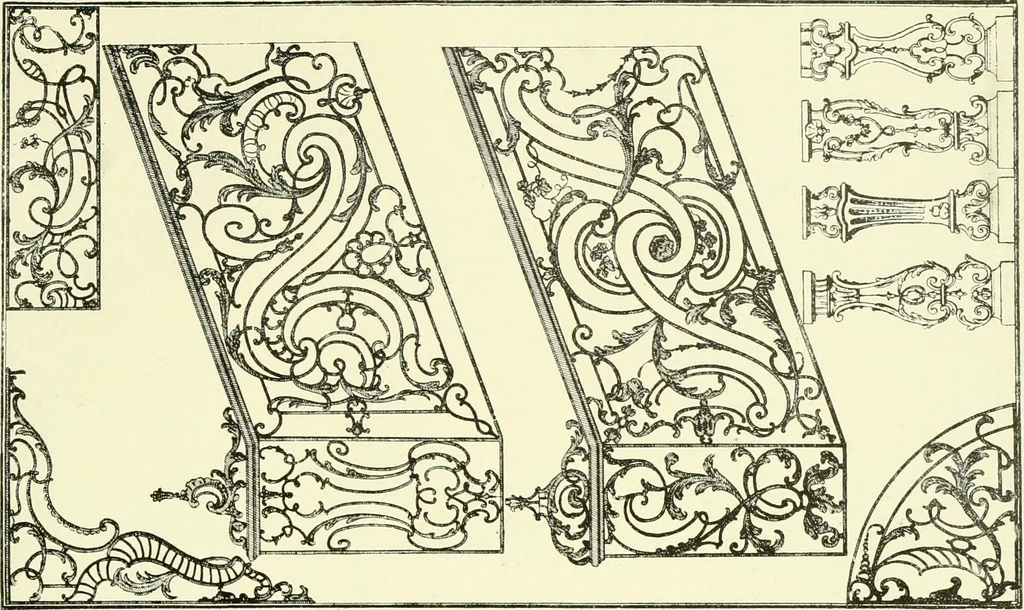 An illustration from An historical guide to French interiors, furniture, decoration, woodwork & allied arts during the last half of the seventeenth century, the whole of the eighteenth century, and the earlier part of the nineteenth, 1903, leaf 234
