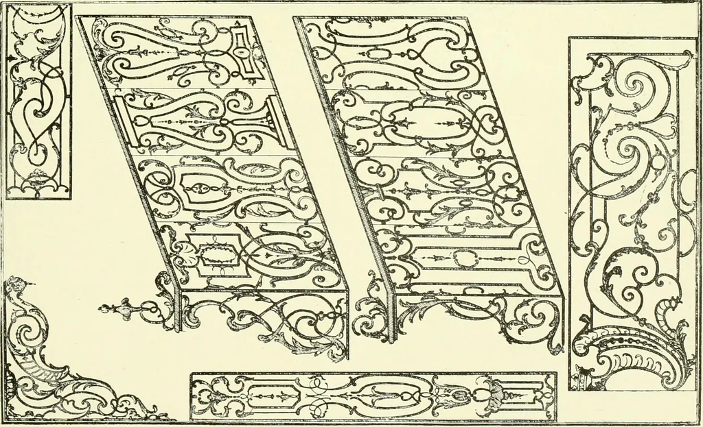 An illustration from An historical guide to French interiors, furniture, decoration, woodwork & allied arts during the last half of the seventeenth century, the whole of the eighteenth century, and the earlier part of the nineteenth, 1903, leaf 234