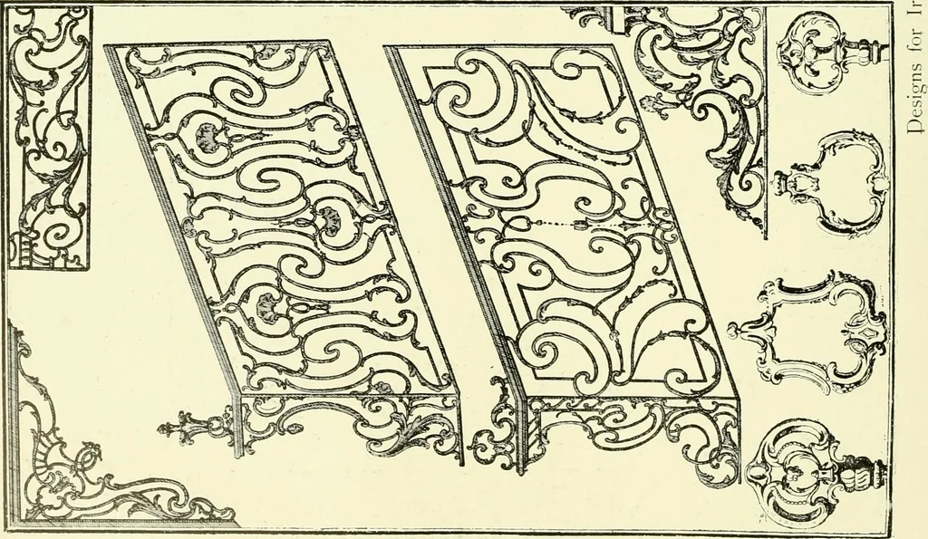An illustration from An historical guide to French interiors, furniture, decoration, woodwork & allied arts during the last half of the seventeenth century, the whole of the eighteenth century, and the earlier part of the nineteenth, 1903, leaf 235