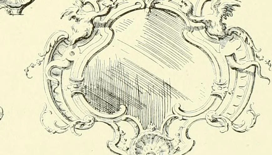 An illustration from An historical guide to French interiors, furniture, decoration, woodwork & allied arts during the last half of the seventeenth century, the whole of the eighteenth century, and the earlier part of the nineteenth, 1903, leaf 238