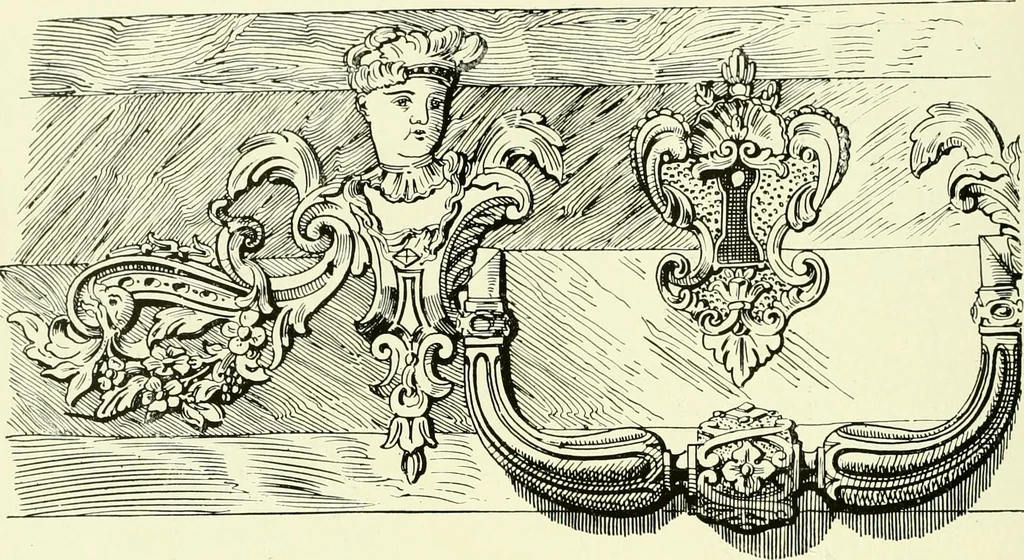 An illustration from An historical guide to French interiors, furniture, decoration, woodwork & allied arts during the last half of the seventeenth century, the whole of the eighteenth century, and the earlier part of the nineteenth, 1903, leaf 251
