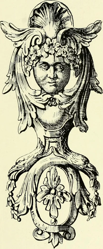 An illustration from An historical guide to French interiors, furniture, decoration, woodwork & allied arts during the last half of the seventeenth century, the whole of the eighteenth century, and the earlier part of the nineteenth, 1903, leaf 252