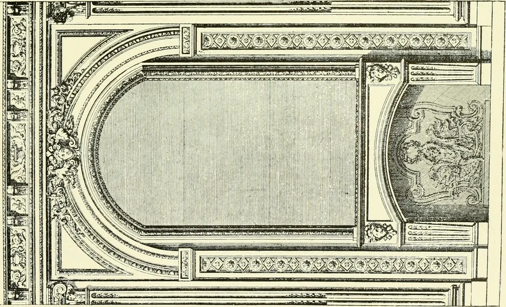 An illustration from An historical guide to French interiors, furniture, decoration, woodwork & allied arts during the last half of the seventeenth century, the whole of the eighteenth century, and the earlier part of the nineteenth, 1903, leaf 254