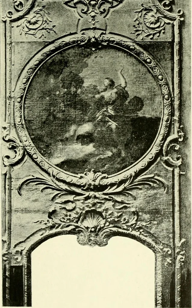 An illustration from An historical guide to French interiors, furniture, decoration, woodwork & allied arts during the last half of the seventeenth century, the whole of the eighteenth century, and the earlier part of the nineteenth, 1903, leaf 256