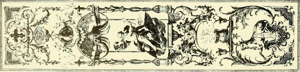 An illustration from An historical guide to French interiors, furniture, decoration, woodwork & allied arts during the last half of the seventeenth century, the whole of the eighteenth century, and the earlier part of the nineteenth, 1903, leaf 263