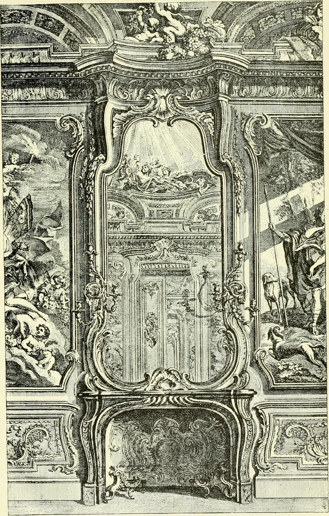 An illustration from An historical guide to French interiors, furniture, decoration, woodwork & allied arts during the last half of the seventeenth century, the whole of the eighteenth century, and the earlier part of the nineteenth, 1903, leaf 268