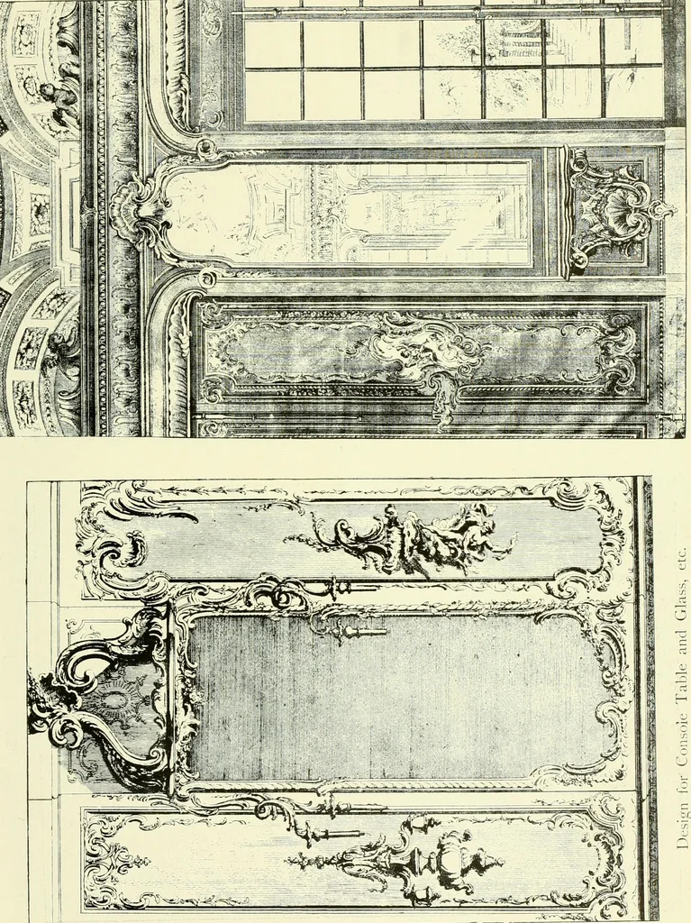 An illustration from An historical guide to French interiors, furniture, decoration, woodwork & allied arts during the last half of the seventeenth century, the whole of the eighteenth century, and the earlier part of the nineteenth, 1903, leaf 270