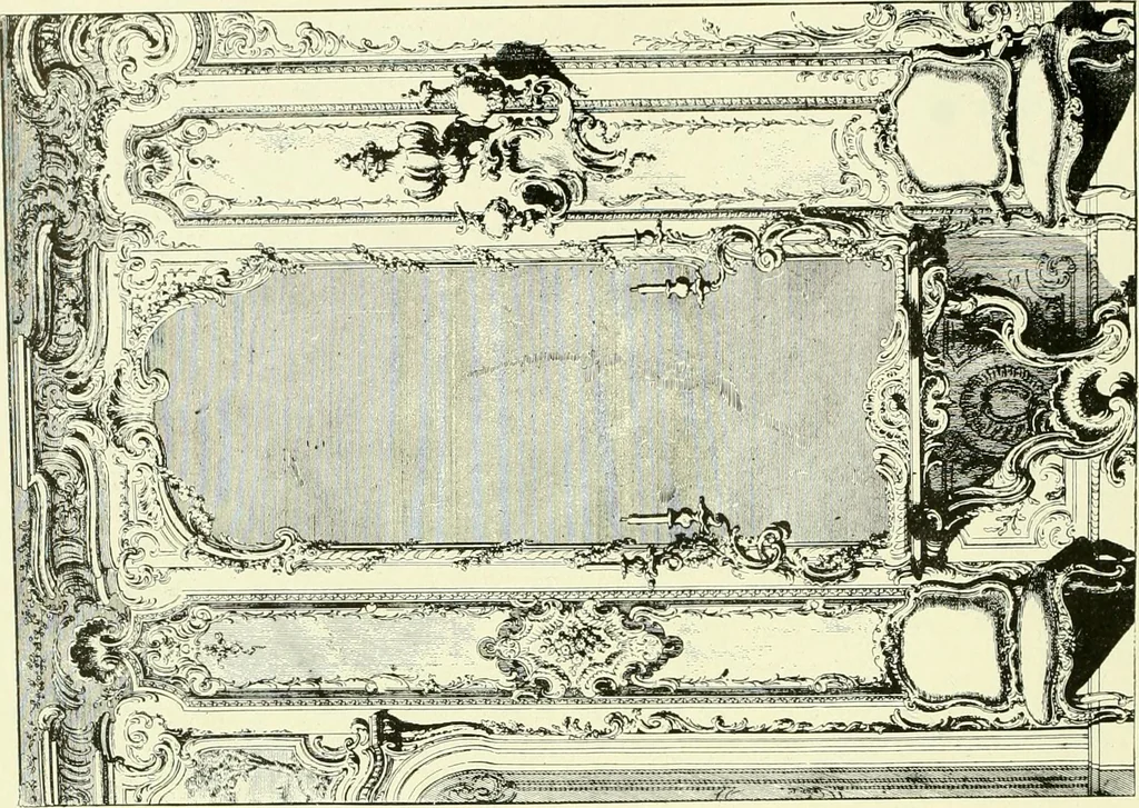 An illustration from An historical guide to French interiors, furniture, decoration, woodwork & allied arts during the last half of the seventeenth century, the whole of the eighteenth century, and the earlier part of the nineteenth, 1903, leaf 271