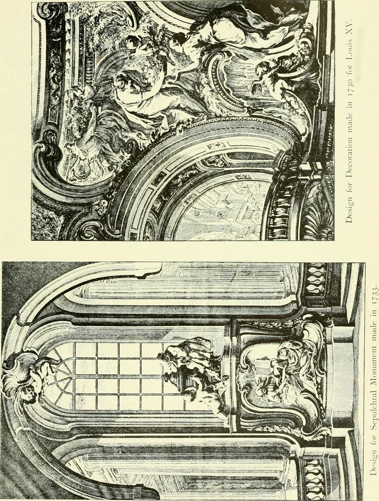 An illustration from An historical guide to French interiors, furniture, decoration, woodwork & allied arts during the last half of the seventeenth century, the whole of the eighteenth century, and the earlier part of the nineteenth, 1903, leaf 272