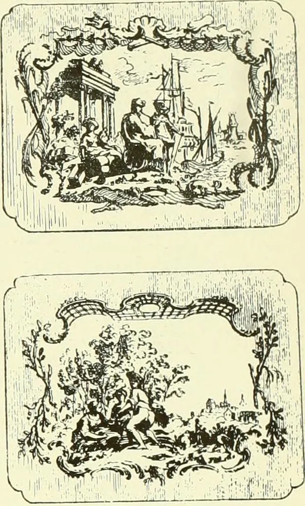 An illustration from An historical guide to French interiors, furniture, decoration, woodwork & allied arts during the last half of the seventeenth century, the whole of the eighteenth century, and the earlier part of the nineteenth, 1903, leaf 274