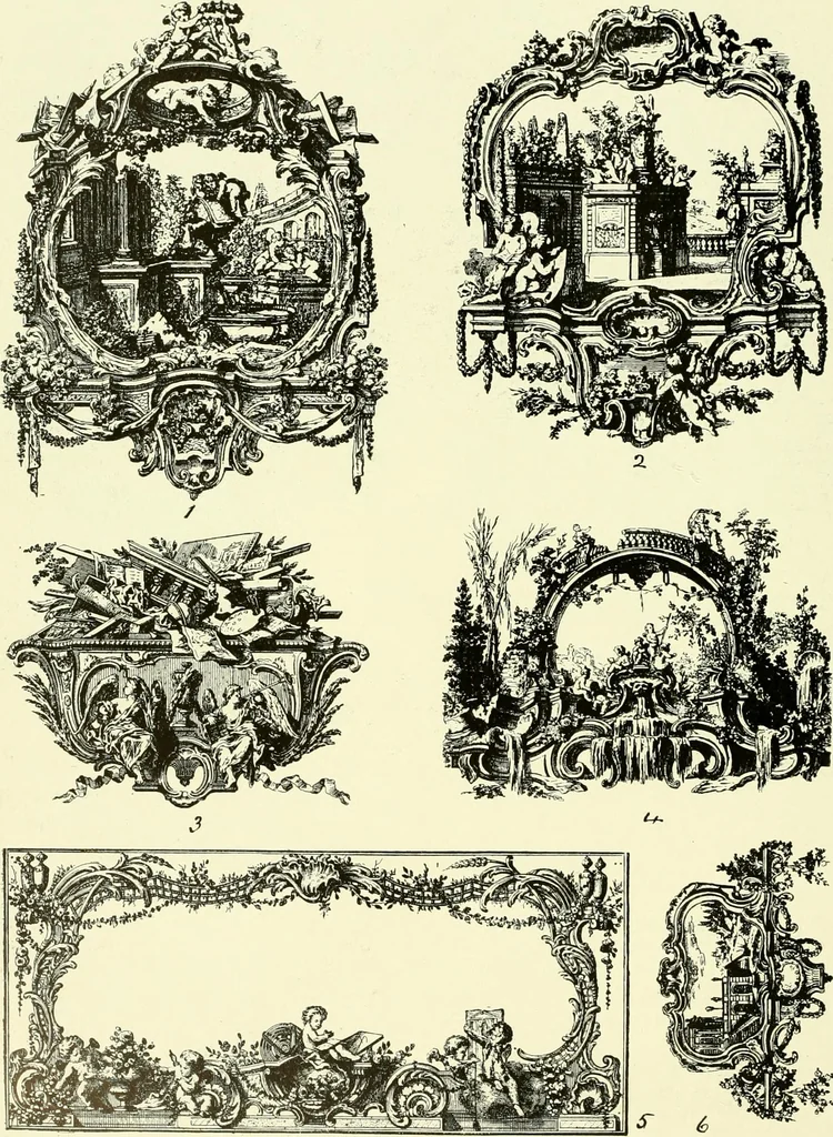 An illustration from An historical guide to French interiors, furniture, decoration, woodwork & allied arts during the last half of the seventeenth century, the whole of the eighteenth century, and the earlier part of the nineteenth, 1903, leaf 283