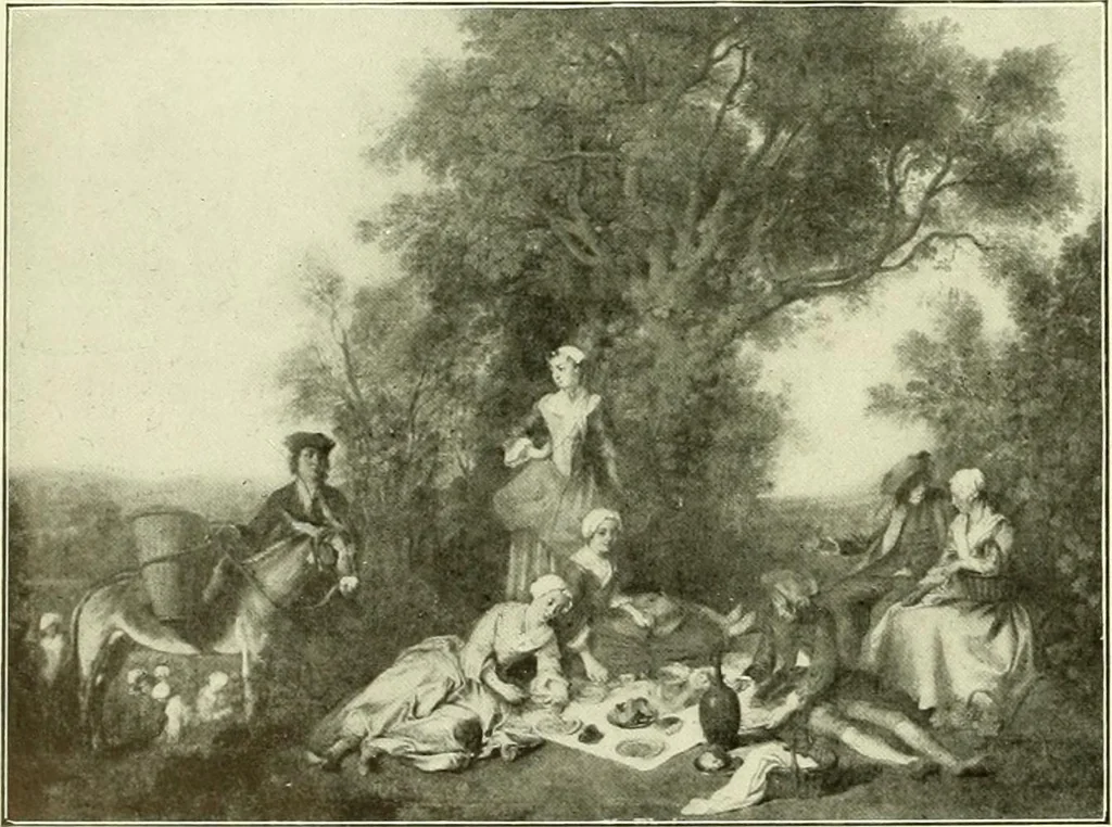 An illustration from An historical guide to French interiors, furniture, decoration, woodwork & allied arts during the last half of the seventeenth century, the whole of the eighteenth century, and the earlier part of the nineteenth, 1903, leaf 285