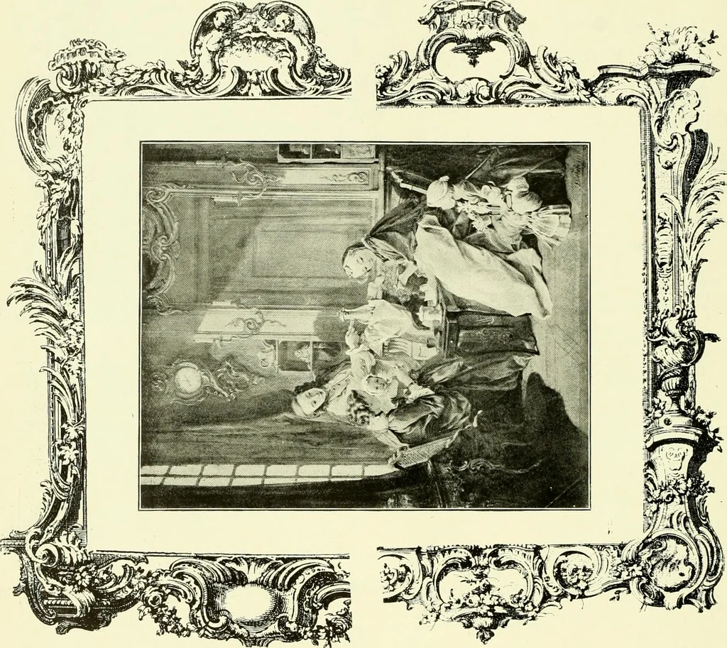 An illustration from An historical guide to French interiors, furniture, decoration, woodwork & allied arts during the last half of the seventeenth century, the whole of the eighteenth century, and the earlier part of the nineteenth, 1903, leaf 287