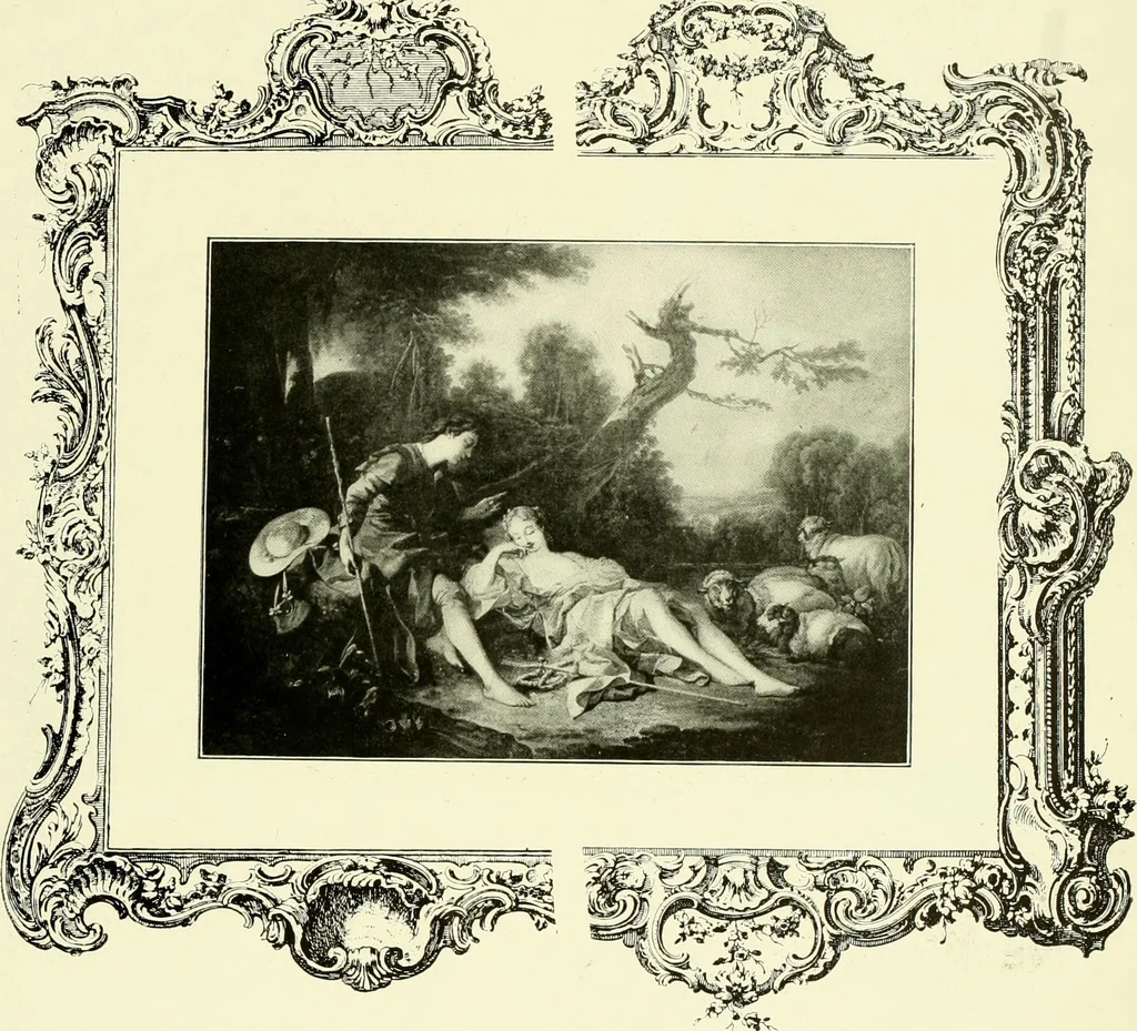 An illustration from An historical guide to French interiors, furniture, decoration, woodwork & allied arts during the last half of the seventeenth century, the whole of the eighteenth century, and the earlier part of the nineteenth, 1903, leaf 288